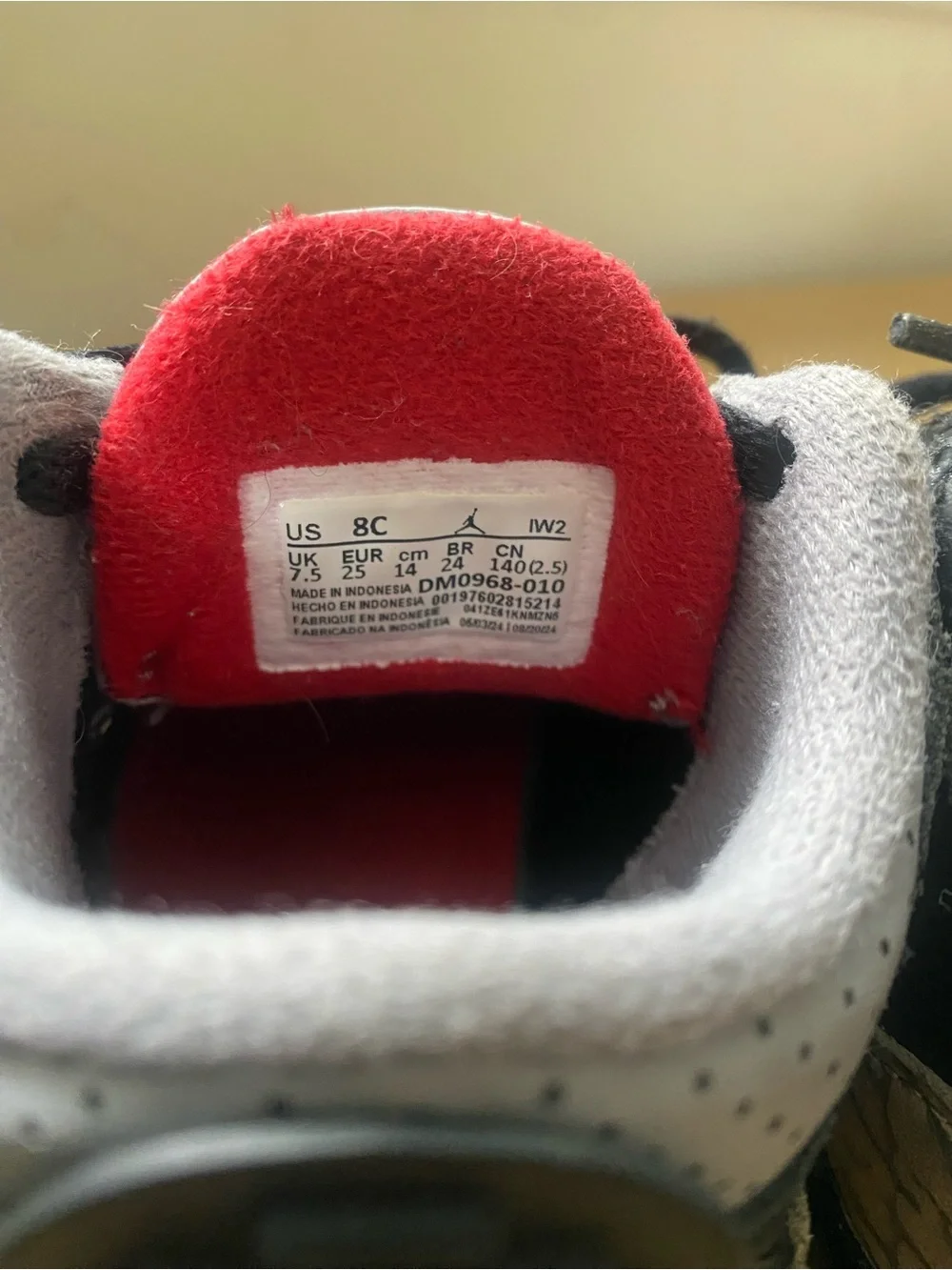 Nike Air Jordan 3 Retro Black Cement Reimagined Toddler Size 8C